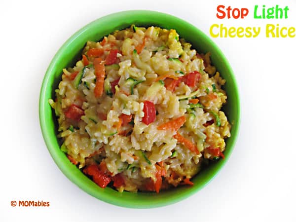 Cheesy Stop-Light Rice - MOMables®